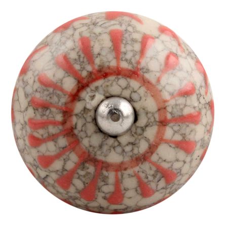 Peach Wheel Crackle Ceramic Wine Stopper